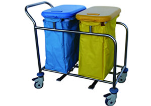 垃圾分裝污物車翻蓋式B447、不銹鋼方管B448